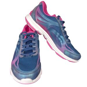 Ryka Devotion Plus 2 Womens Sz 10W Walking Shoes Blue Pink Iridescent Sneakers